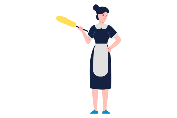 Download Maid Color Character. Professional Clean - Professional Collection