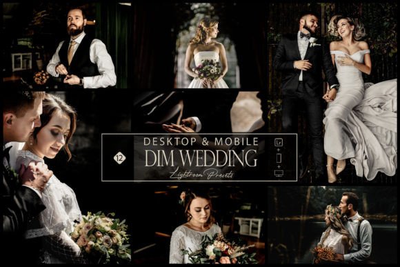 Download 12 Dim Wedding Lightroom Presets, Black - Wedding lightroom presets Collection