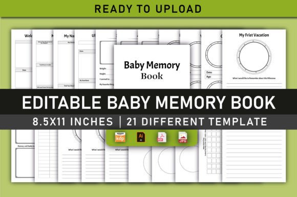 Download Editable Baby Memory Book for KDP - Premium Resources