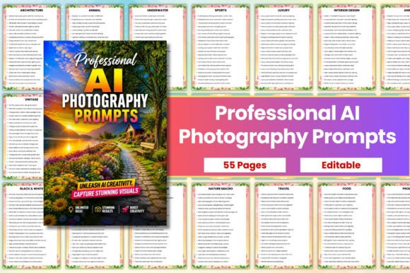 Download Professional AI Photography Prompts - Professional Collection