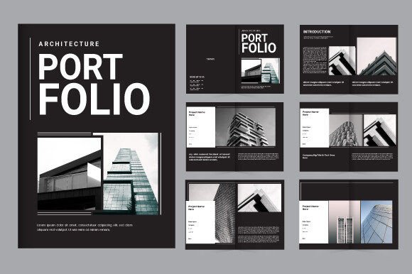 Download Professional Clean A4 Architecture Portf - Professional Collection