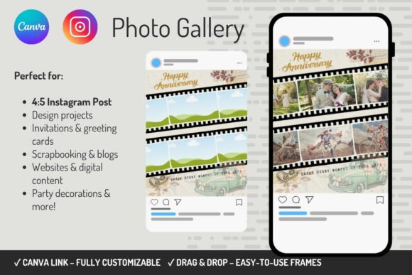Download ANNIVERSARY Instagram Photo Template - Instagram photo Collection