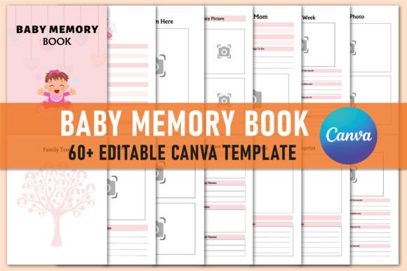 Download Editable Baby Memory Book for Canva - Premium Resources